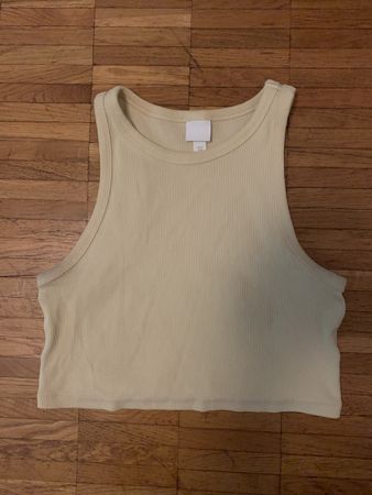 Cropped Tank Top gelb Grösse S 