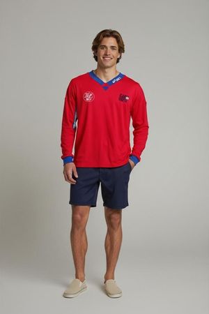 ASICS Rotes Langarm-Sporttrikot - Größe L