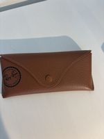 Étui lunettes Ray-Ban marron cuir grainé bon état
