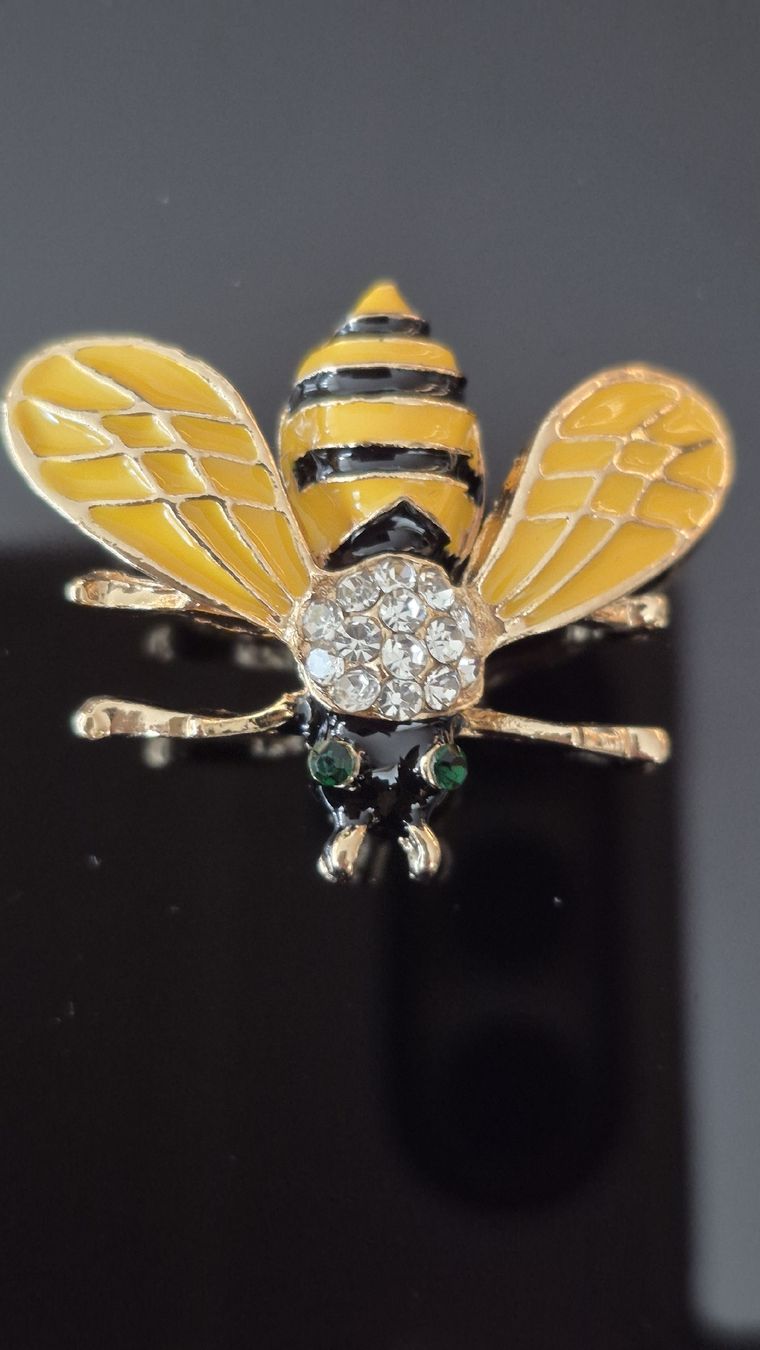 Spille & Fermagli: Bienen Broche mit Strass & Emaille, sommliche Accessoire – Nuovo (secondo la descrizione) da Schiers venduto da Carmela8 3