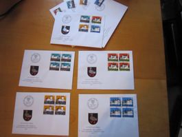 PP 1977 FDC Serie einzeln und 4er