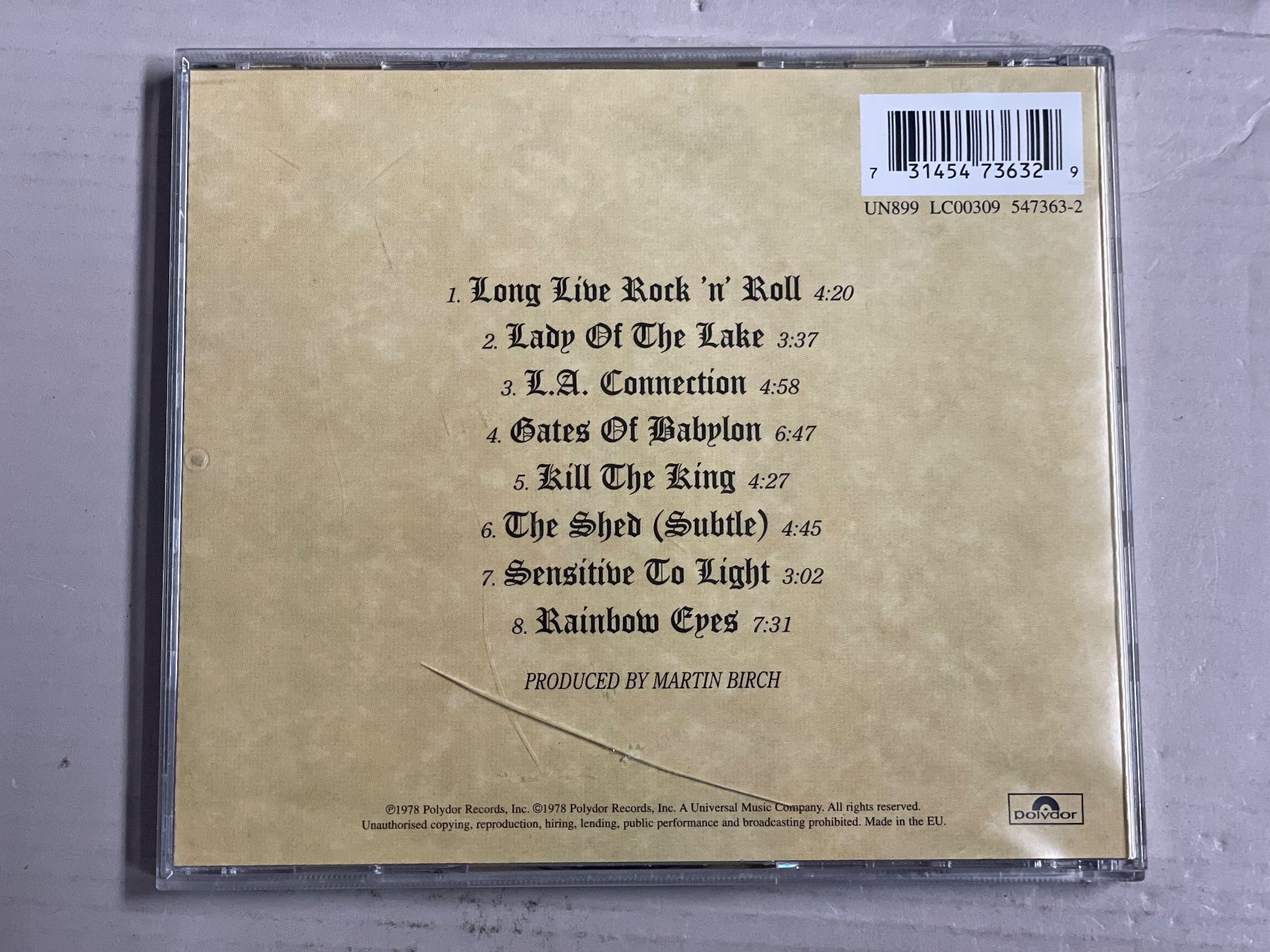 CD: Rainbow - Long Live – Usato da Muri b. Bern venduto da AdidasCollector 2