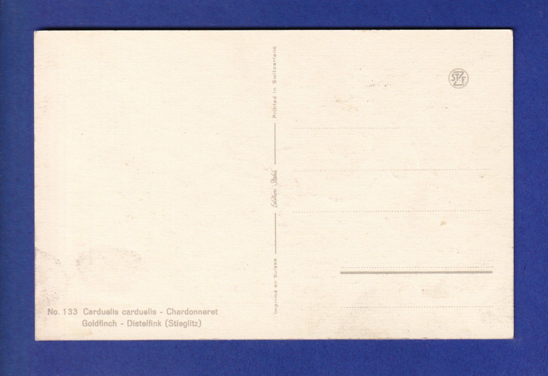 Ansichtskarten: OISEAU - Chardonneret – Gebraucht aus Pully von nicecards-shop 1