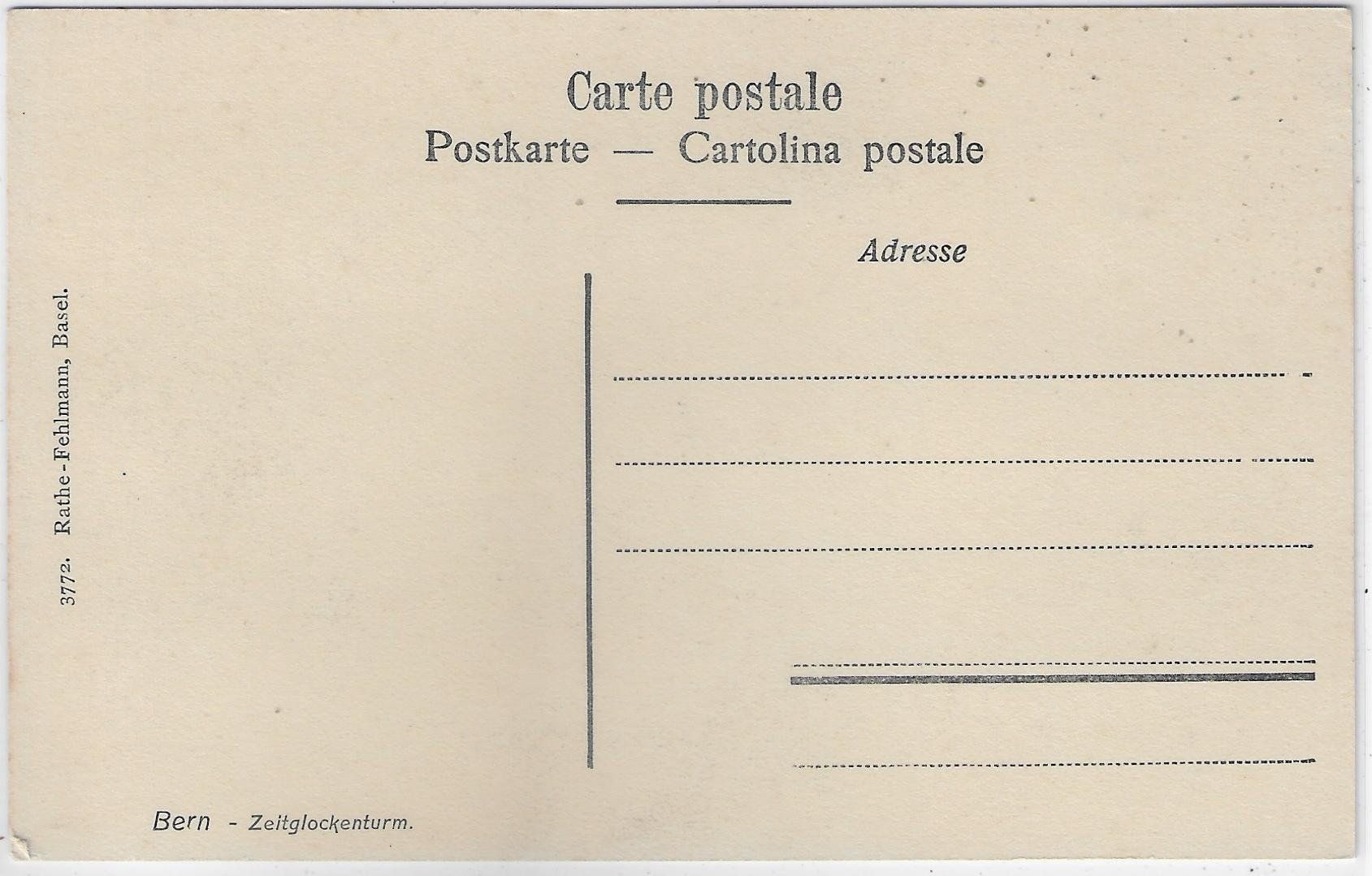Cartoline postali: Gruss aus der Schweiz - Bern Zeitglockenturm – Usato da Ettingen venduto da Kartenplanet 1