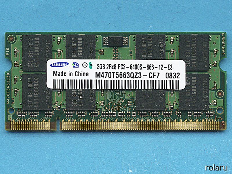 Samsung Memoria / RAM: 2GB SAMSUNG PC2-6400S (PC2-5300S) - 6x – Usato da Baden venduto da Rolaru