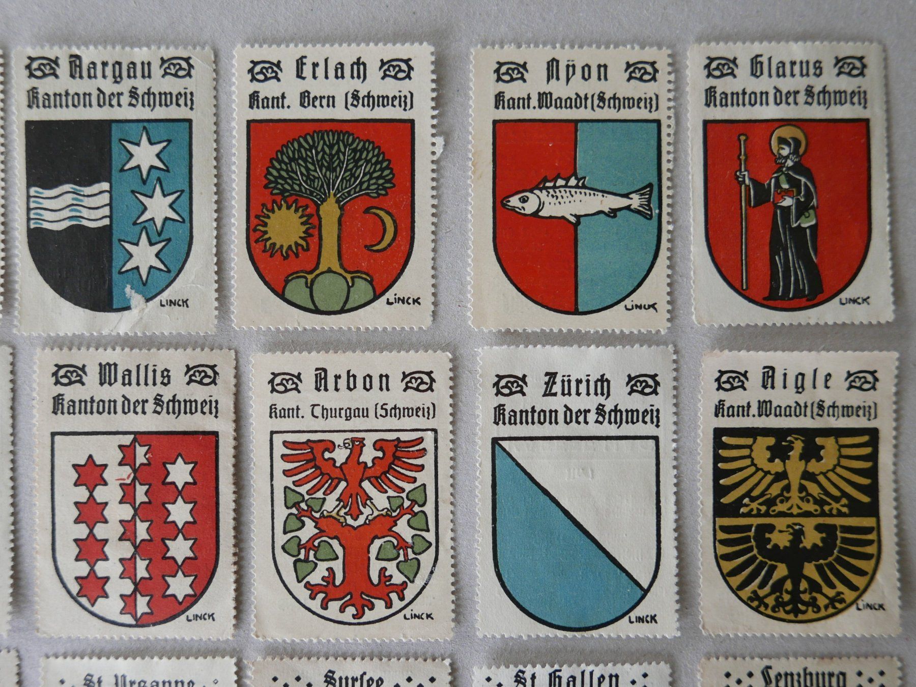 Tutti i francobolli: REKLAMEMARKEN KANTONS- & GEMEINDE-WAPPEN KAFFEE HAG – Usato da Balgach venduto da Zwischenraum 6