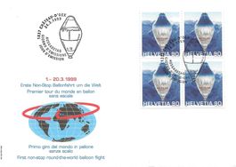 Ballonfahrt um die Welt Bertrand Piccard + Jones 1999 Motiv