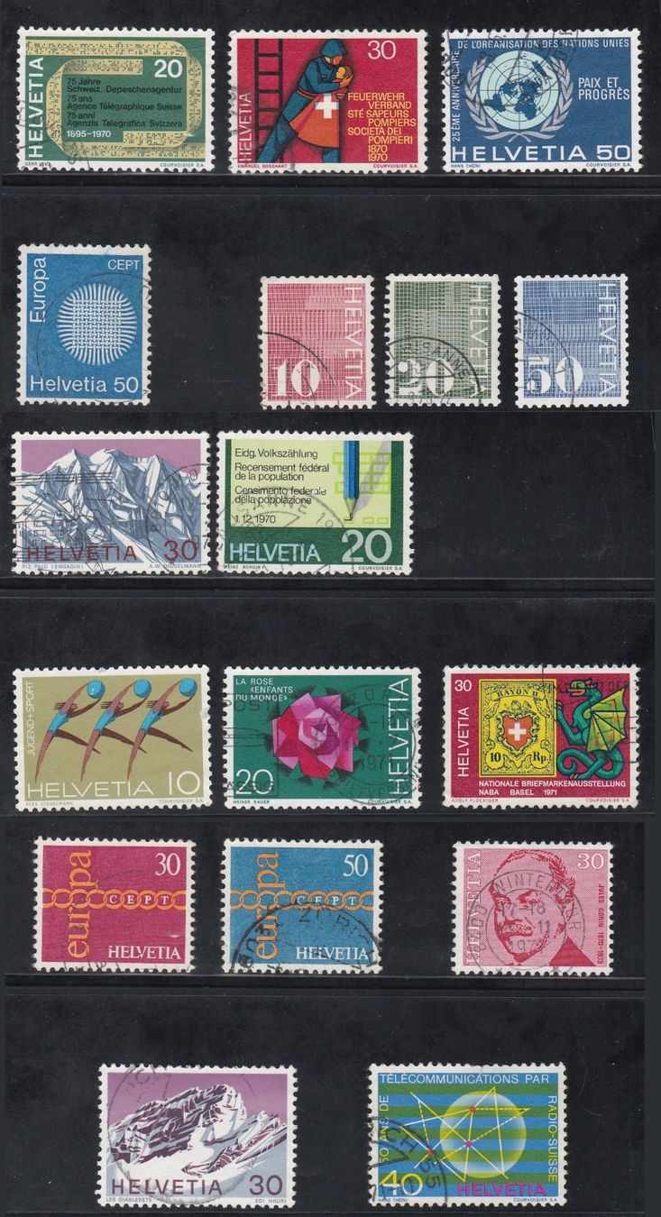 Tutti i francobolli: Timbres suisses 1970-1971 – Usato da Dizy venduto da all_9l2s