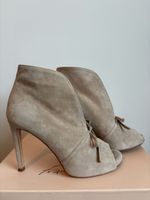 High-Heels Veloursleder beige/sand 38.5