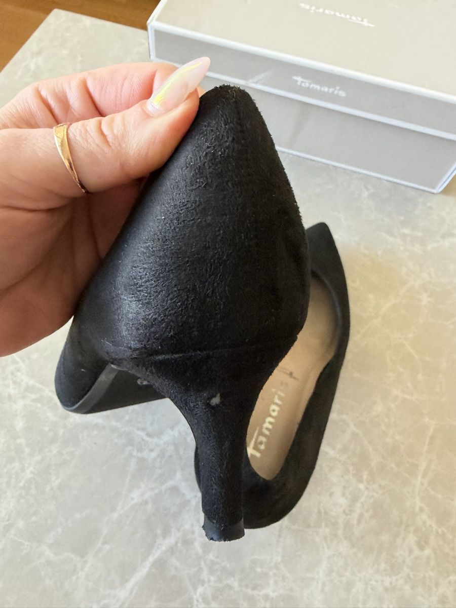 Tamaris Scarpe da donna: Tamaris Black Suede High Heels, Size 37 – Usato da Zürich venduto da Victoria_T 3