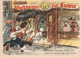 Gasthaus zur Sonne, Osckar, Frankfurter Illustrierte Werbung