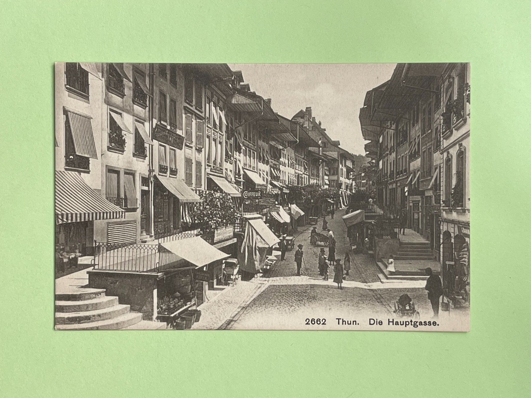 Ansichtskarten: Thun. Die Hauptgasse – Gebraucht aus Steg VS von danwer74