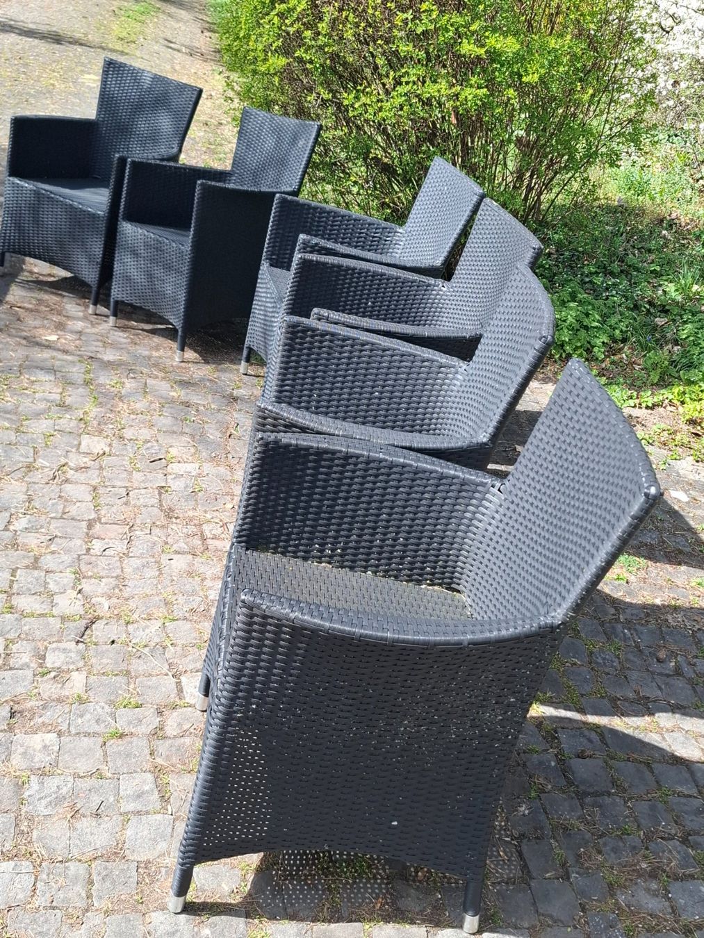 Sedie: 6 Rattan Gartenstühle schwarz – Usato da Weiningen ZH venduto da Tina.gehrer 1