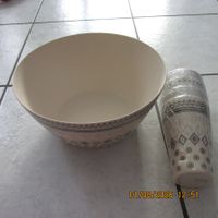 schüssel und Becher Set Bambusfaser, Mais, Melamin neu