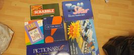 Spielesammlung Scrabble Tabu Pictionary,usw. gebraucht