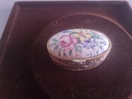 Hübsches Schmuckdösli, Vintage Design mit Blumenmuster