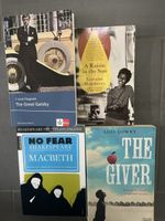 Klassiker-Set: The Great Gatsby, Macbeth, A Raisin, Giver