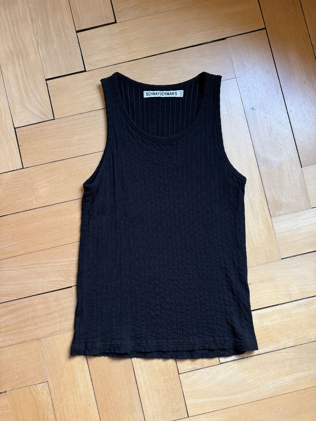 T-shirt: SCHNAYDERMAN'S - Tank Top schwarz S – Usato da Zürich venduto da Diazaio