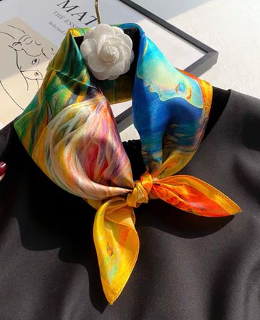Seiden-Foulard 53 x 53 cm, neu