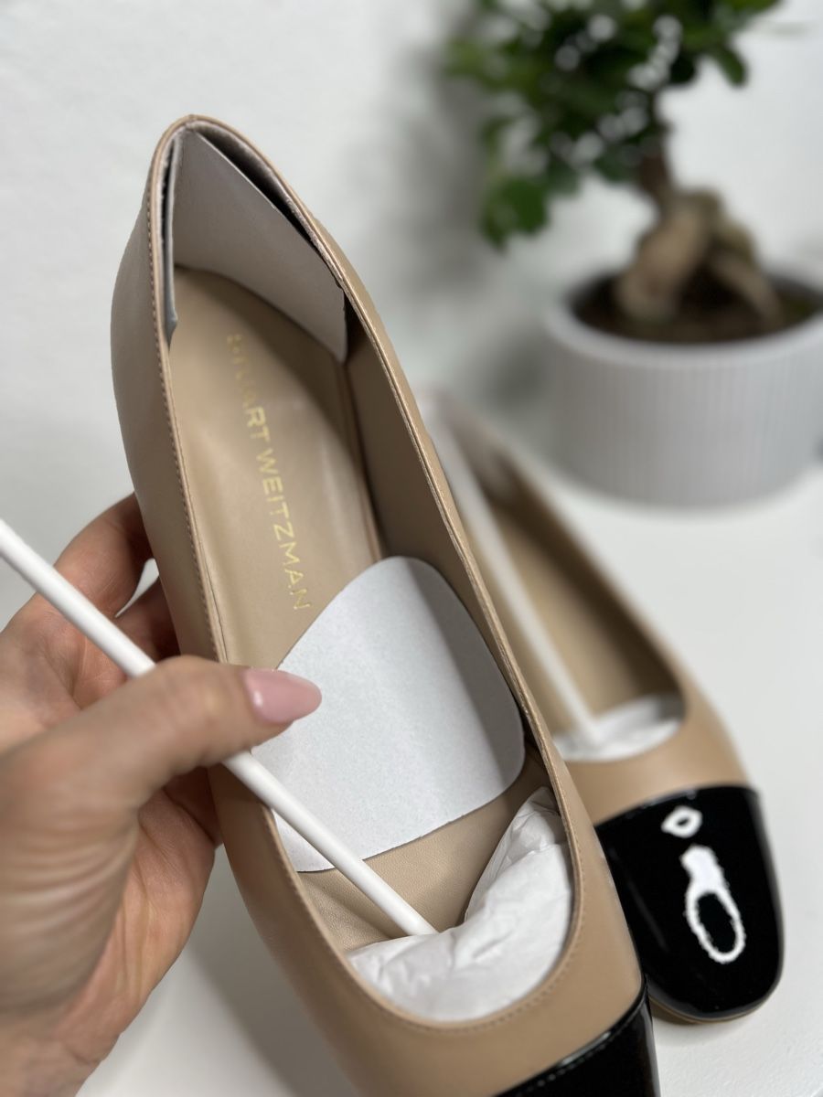 Stuart Weitzman Scarpe da donna: Stuart Weitzman Ballerinas, Beige/Schwarz, Grösse 41 – Nuovo (secondo la descrizione) da Reinach AG venduto da CAM_83 1