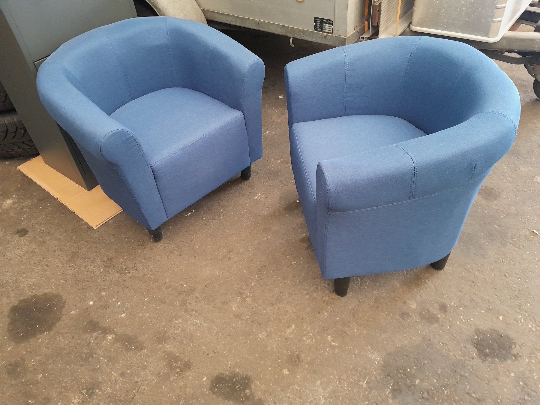 Poltrone: Sessel blau Stoff – Usato da Steinhausen venduto da Mrmoet