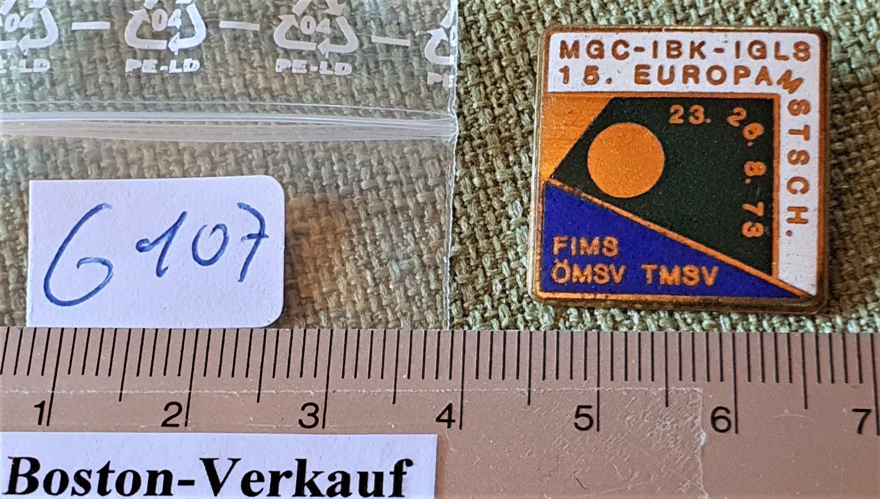 Ansichtskarten: G107 - FIMS ÖMSV TMSV EM 1973 – Gebraucht aus Reinach BL von Boston-Verkauf 2