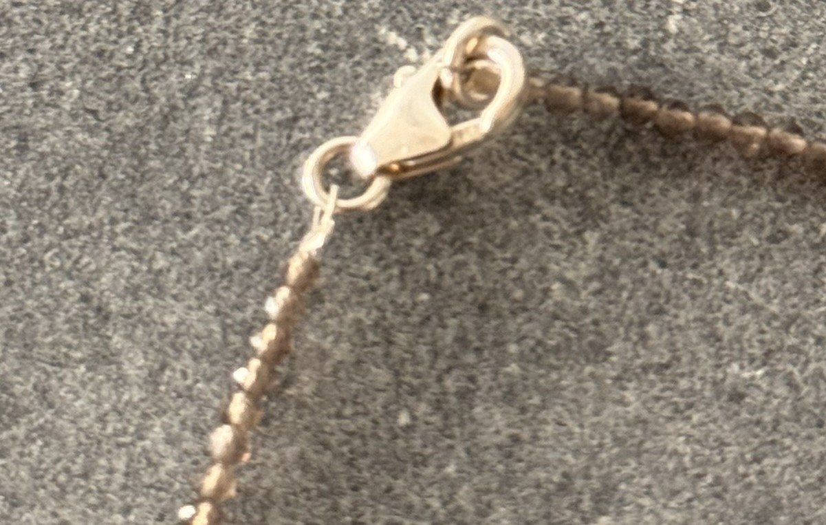 Catenine: Edelstein Rauchquarz Kette 41 cm – Usato da Lommis venduto da manmarmi 3