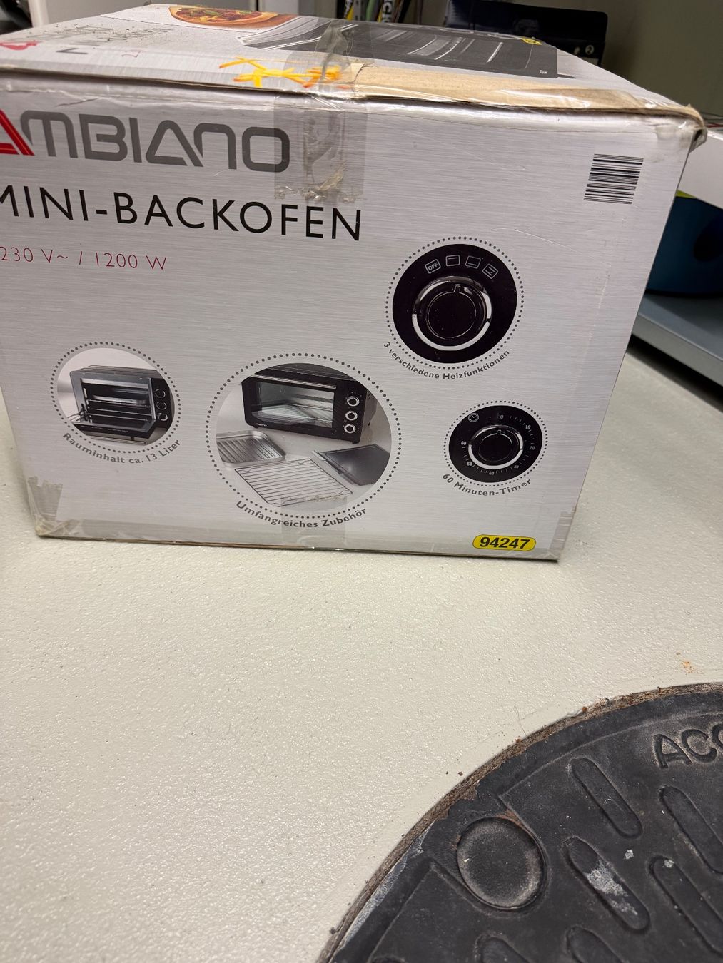 Forni: Ambiano Mini-Backofen 1200W, 230V, neu – Nuovo e nell'imballaggio originale da Buch am Irchel venduto da ber_8fgp 2