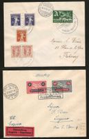 1927/28 : 2 Flugpost Briefe