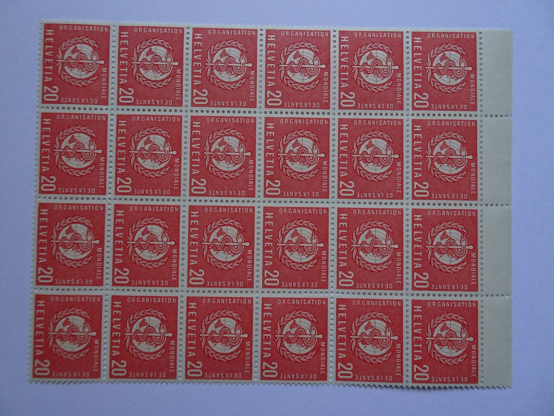 Tous les timbres: OMS 1957 ** – Neuf (Voir description) à Aadorf par Chnorli-Furz