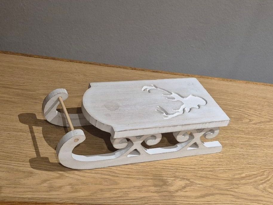 Alle Dekorationen: SHABBY CHIC Deko Holzschlitten, Grösse 29 cm lang – Gebraucht aus Nottwil von echtMOMO 5