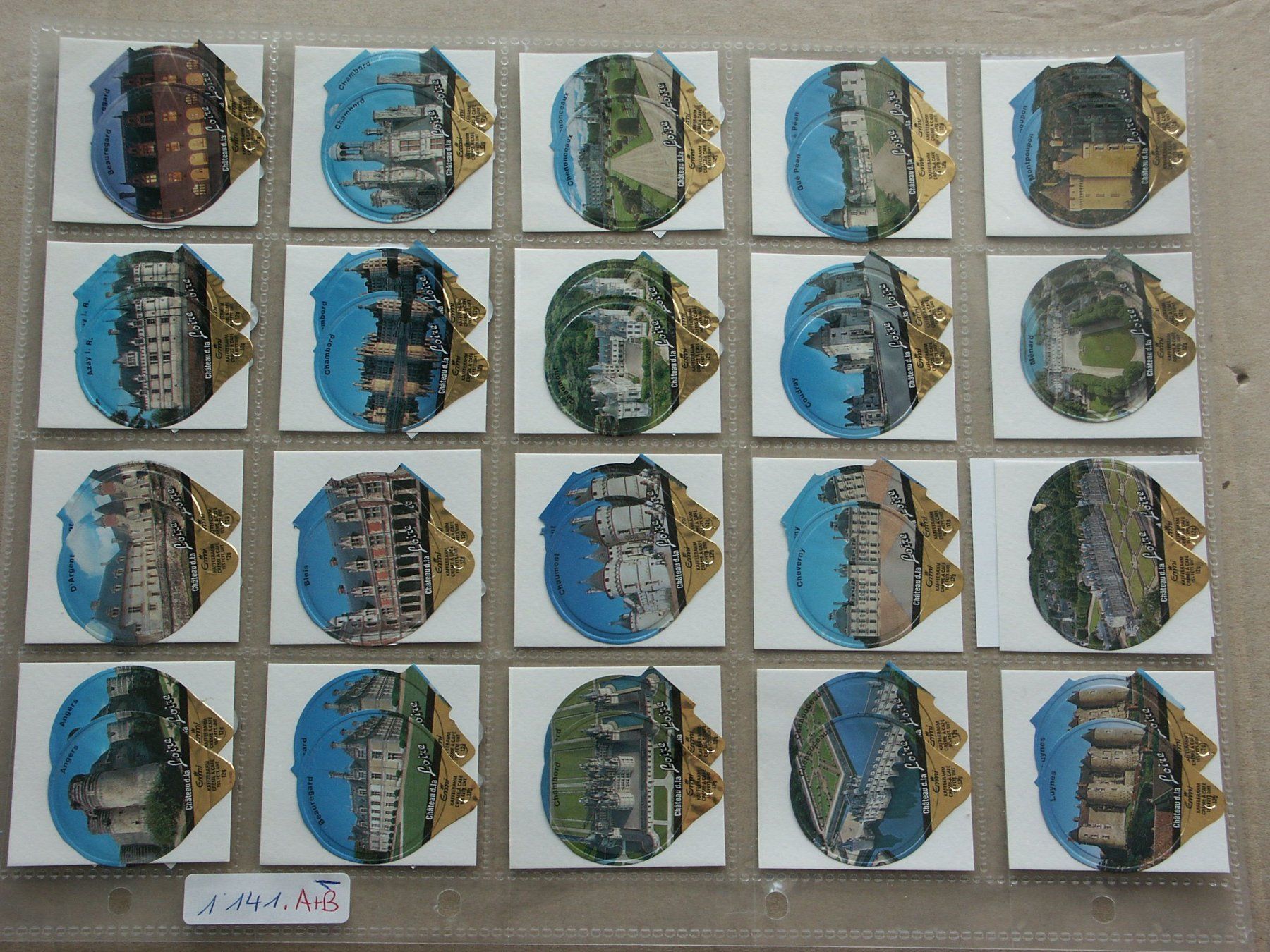 Coperchi dei cremini per caffè: Serie   1141 A + B       Loire   Schlösser         mit  Emmi – Usato da Niederglatt ZH venduto da herzblatt5449