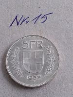 5 Franken Silbermünze Jg.1937