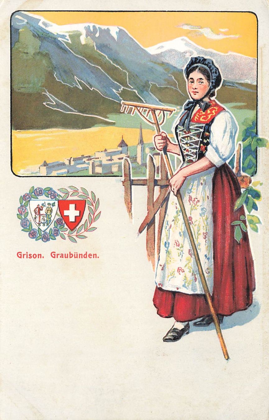 Cartoline postali: Grison Kostüme – Usato da Biasca venduto da Blenio71