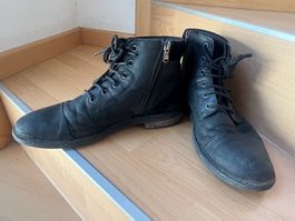 Geox Herren Anzugboots / Lederboots Schwarz