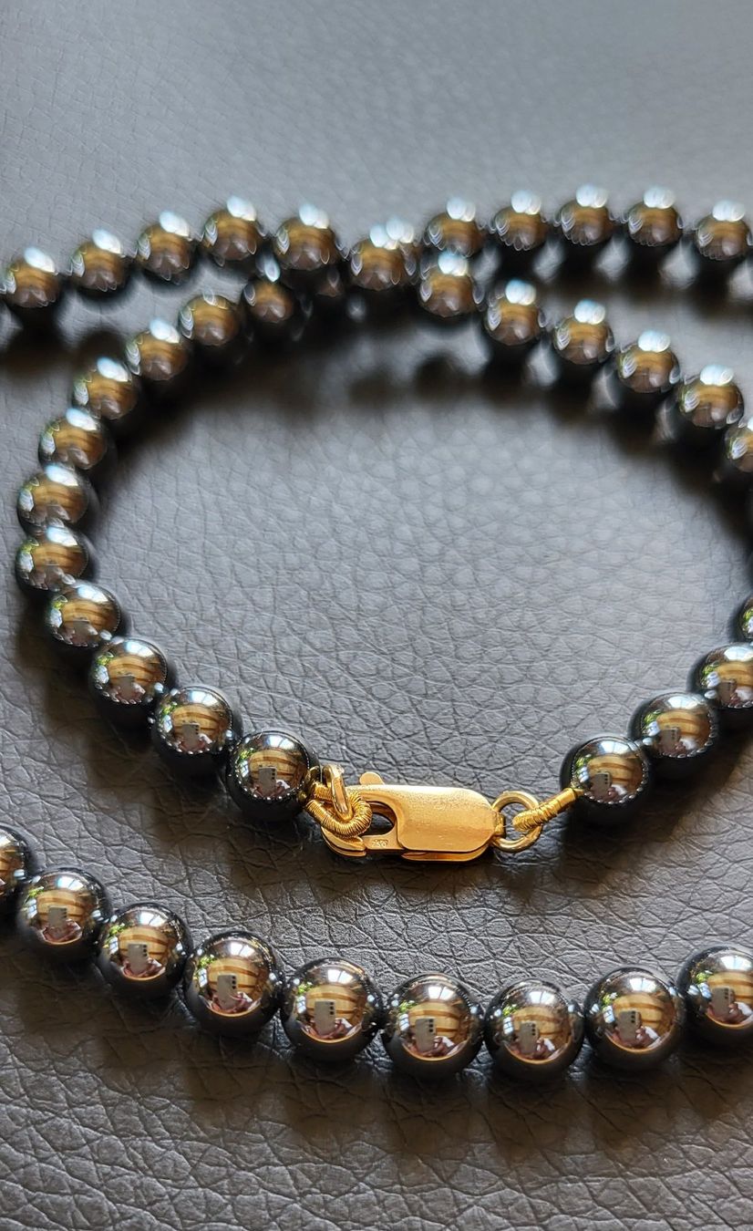 Catenine: Gold 750 Hämatit Collier 18 Karat – Usato da Wald ZH venduto da Dasilver 2