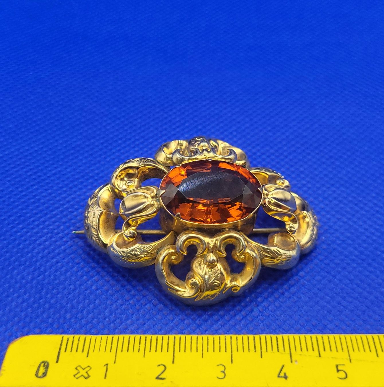 Spille & Fermagli: Gold 375 brosche mit Citrin – Usato da Wald ZH venduto da Aniade