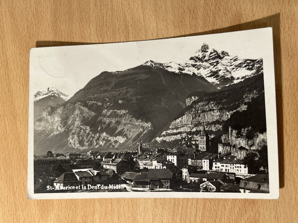 Cartoline postali: Alte Ansichtskarte St. Maurice VS, handsigniert, Top! – Usato da Hinwil venduto da Chuan2