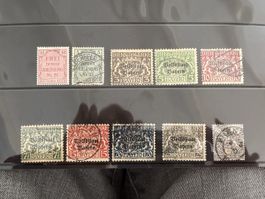 Lot de 10 timbres anciens Allemagne Bavière oblitérés