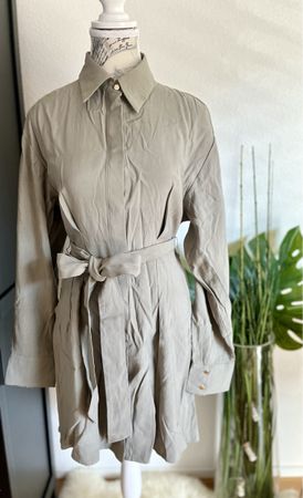 H&M Hemdblusenkleid Gr. S khaki