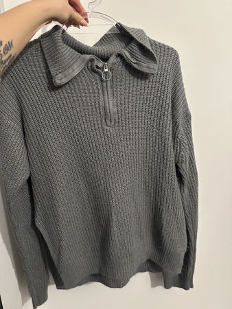 Grauer Strickpullover von Shein, Grösse L, Neuwertig!
