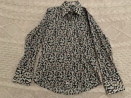 Chic Cotton Shirt - Size 38 - Floral Spring Pattern!
