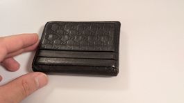 Kartenetui Gucci Leder braun gebrauchter Zustand