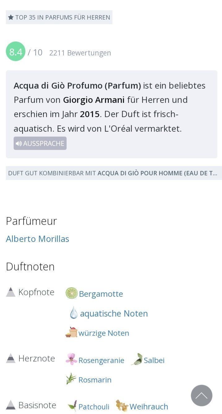 Armani Profumi & Eau de Toilette: 2 ml ACQUA DI GIO PROFUMO ABFÜLLUNG – Nuovo (secondo la descrizione) da St. Gallen venduto da CaliSunshine 3