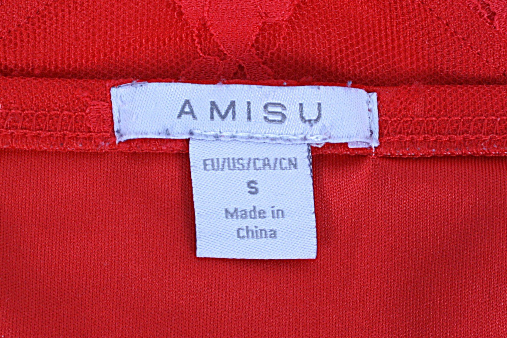 Tops: AMISU Spitzentop Gr.S rot – Gebraucht aus Zollikofen von Restwert_Zollikofen 2