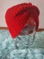 Handmade Stirnband Rot – Strick Onesize – Neu Unikat unisex