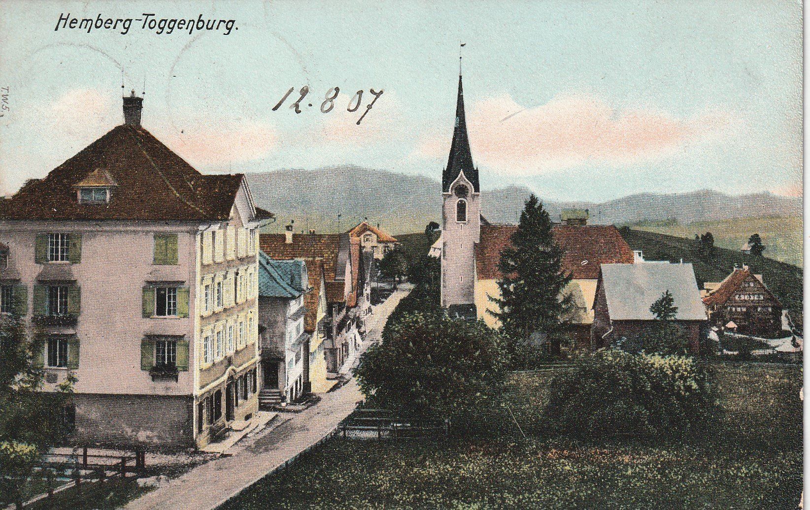 Cartes postales: Hemberg - Toggenburg- 1907 – D'occasion à uttwil par Koehlerfred