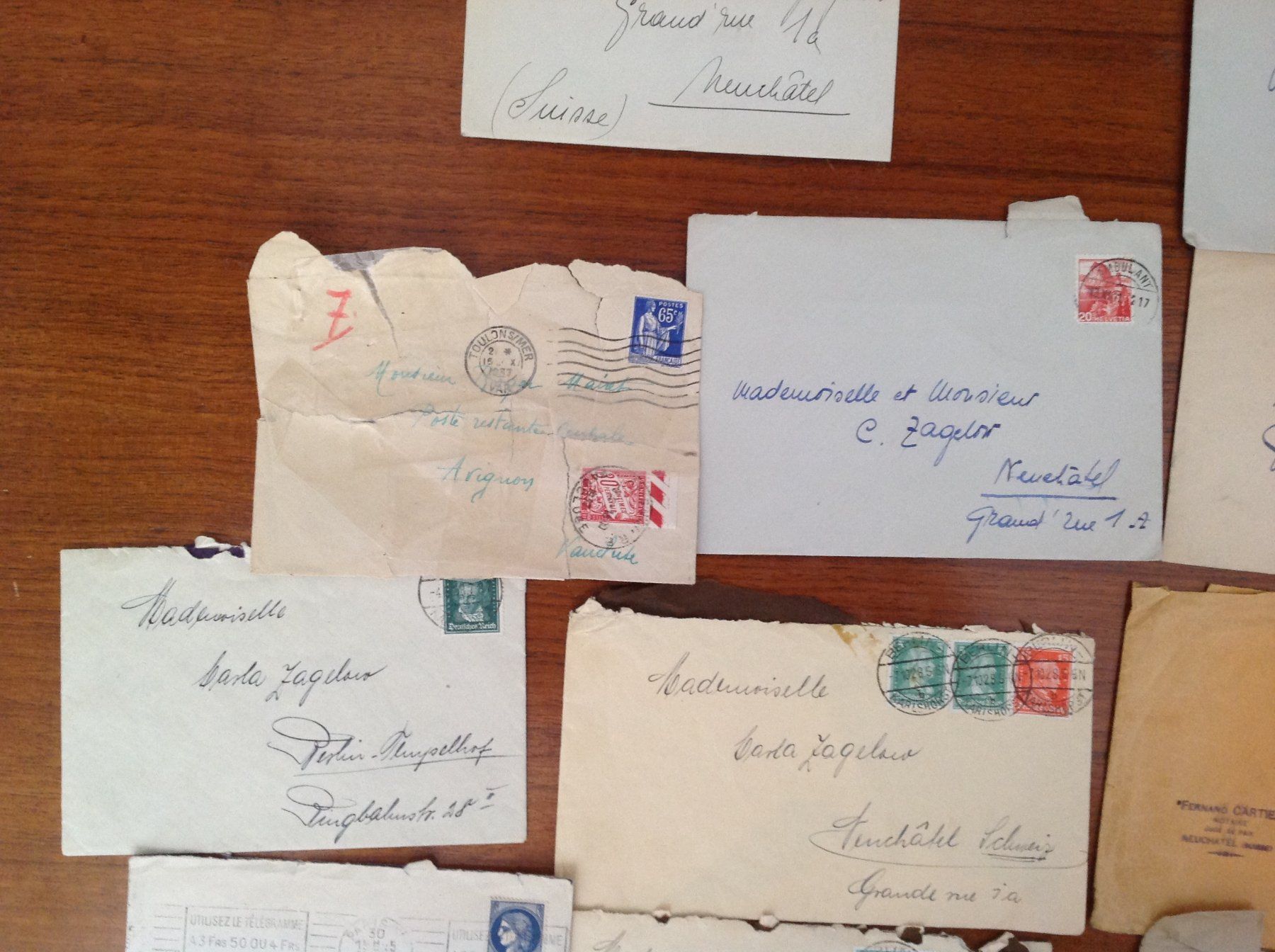 Alle Briefmarken: lettres affranchies circa 1940 – Gebraucht aus Vuiteboeuf von broticaire 3