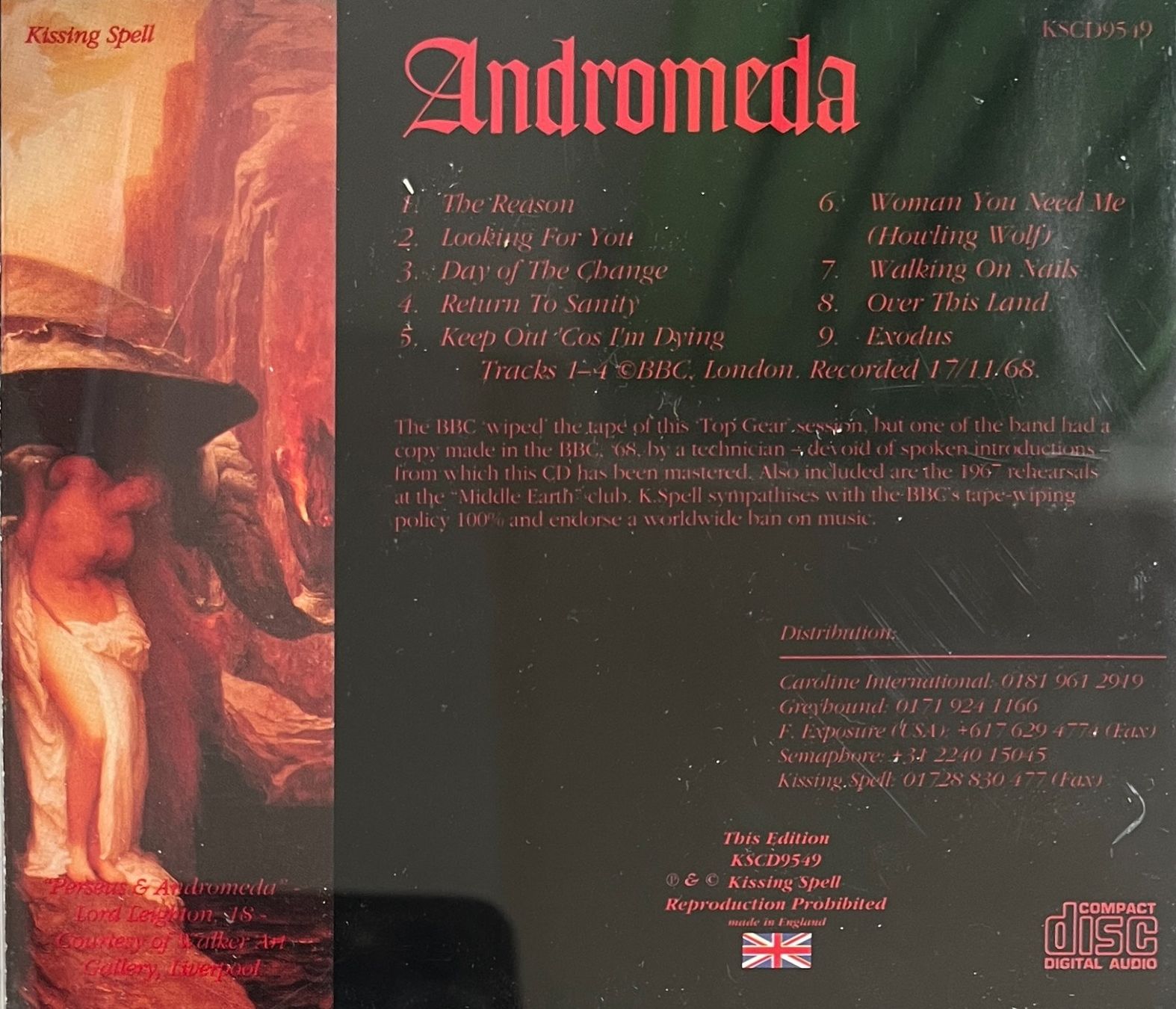CDs: ANDROMEDA / BBC Top Gear Session 1968 & Live at ....... – Gebraucht aus Bischofszell von kustavi 1