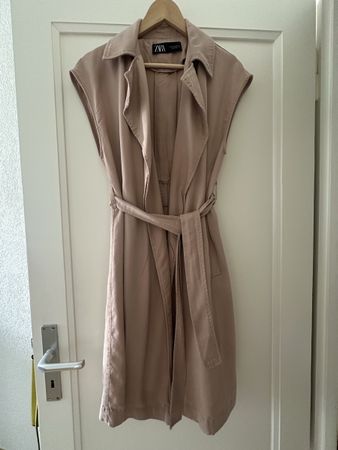 Gilet long ZARA beige taille S bon état